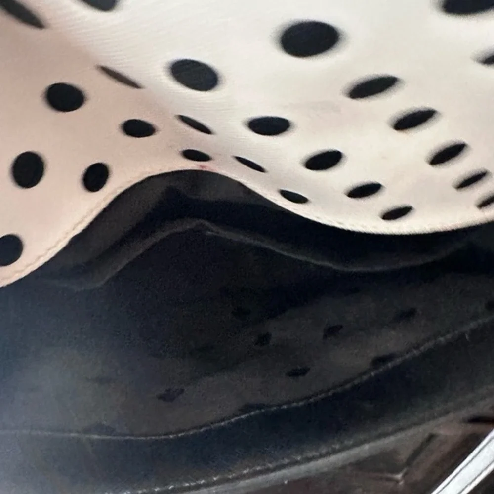 Kate Spade‎ Polka Dot Saffiano Leather Crossbody Bag Black White Gold Hardware